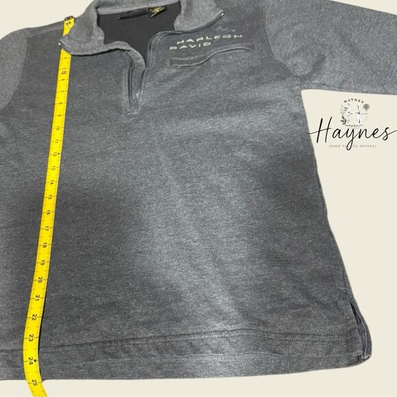 124. HARLEY DAVIDSON | 1/4 Zippered Pullover Authentic Harley Tag Size:XS - Picture 4 of 7